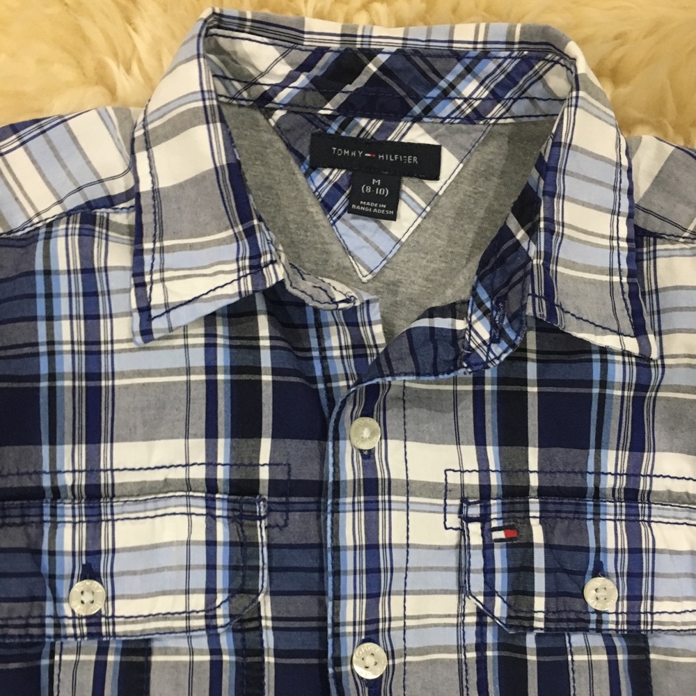 Big Boys Hilfiger Long Sleeve Shirt. Fully Lined.